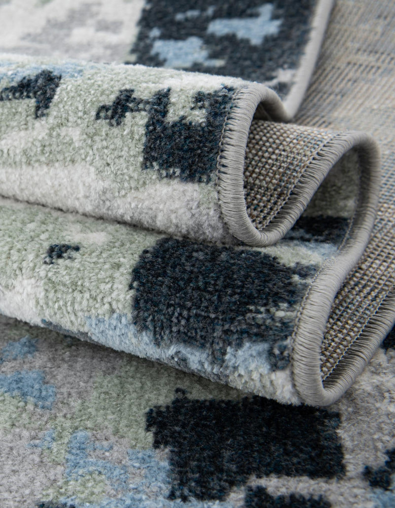 Aegean Elegance Washables Collection Area Rug - Andros Rectangle Gray Navy Green lifestyle 12