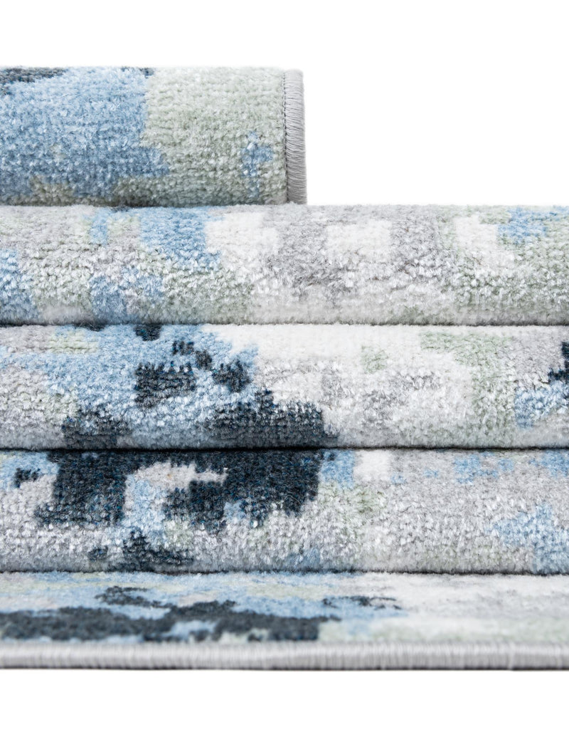 Aegean Elegance Washables Collection Area Rug - Andros Rectangle Gray Navy Green lifestyle 13