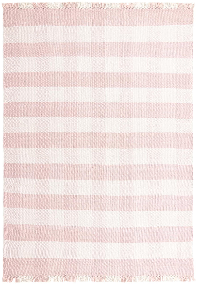 Sustainable Grid Indoor-Outdoor Oasis Collection Area Rug - Savannah Rectangle Pink lifestyle 2