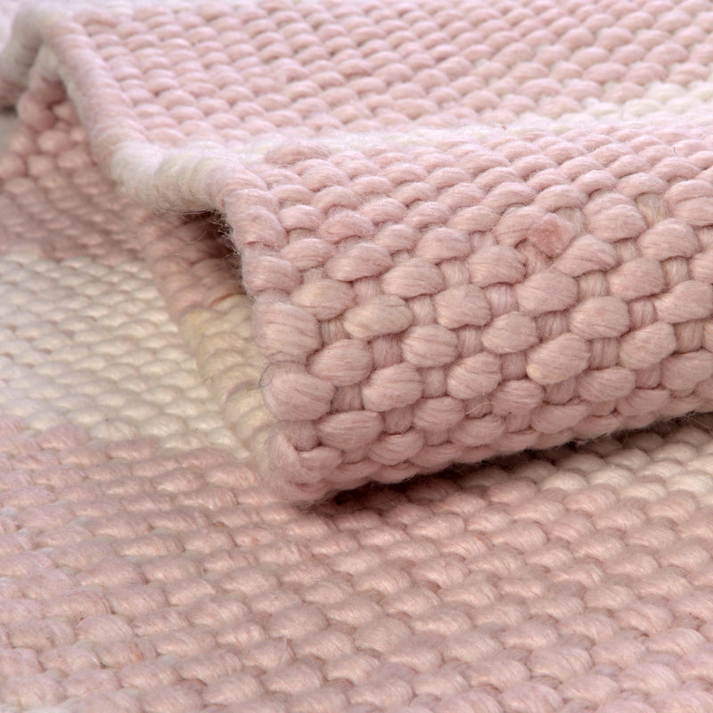 Sustainable Grid Indoor-Outdoor Oasis Collection Area Rug - Savannah Rectangle Pink lifestyle 38