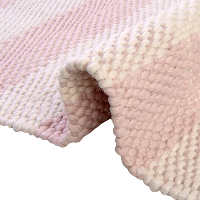 Sustainable Grid Indoor-Outdoor Oasis Collection Area Rug - Savannah Rectangle Pink lifestyle 50