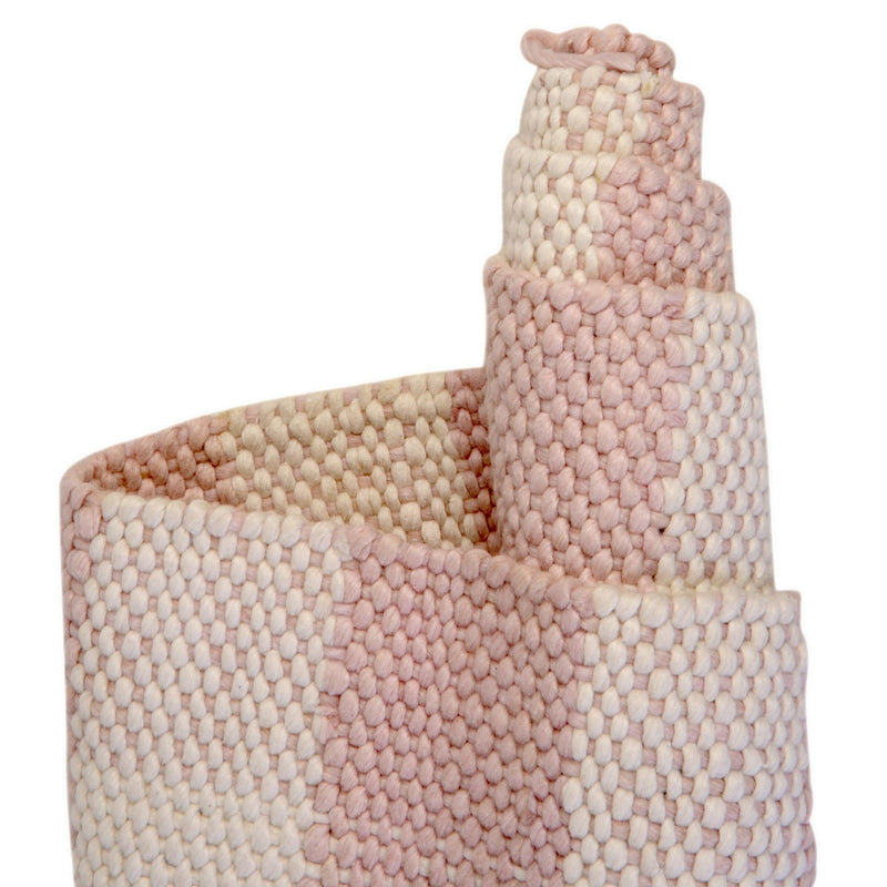 Sustainable Grid Indoor-Outdoor Oasis Collection Area Rug - Savannah Rectangle Pink lifestyle 53