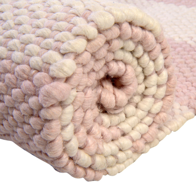 Sustainable Grid Indoor-Outdoor Oasis Collection Area Rug - Savannah Rectangle Pink lifestyle 56