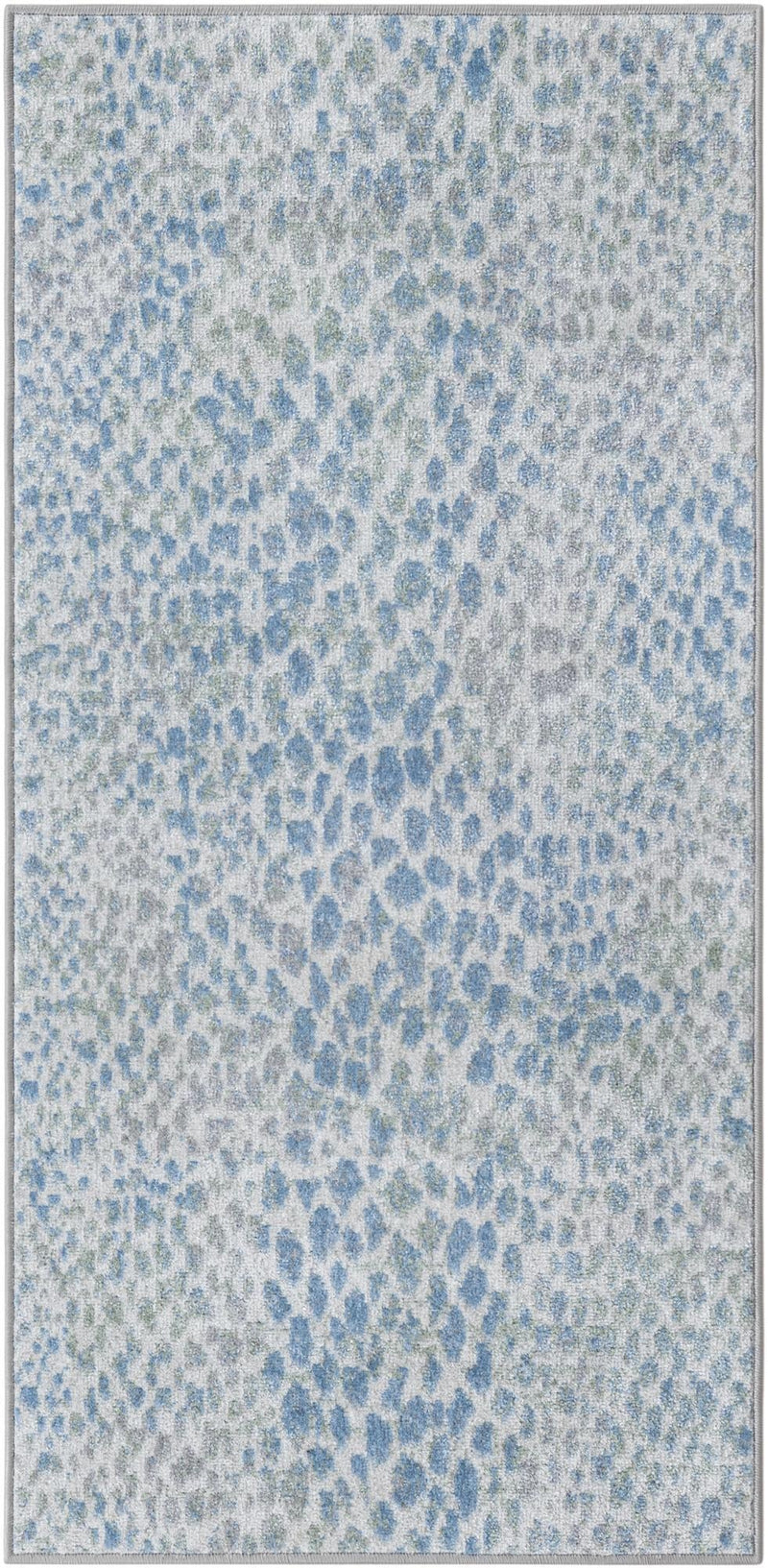 Aegean Elegance Washables Collection Area Rug - Mykonos Runner Ivory Blue lifestyle 46
