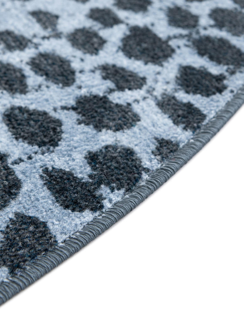 Aegean Elegance Washables Collection Area Rug - Mykonos Round Navy Blue lifestyle 81