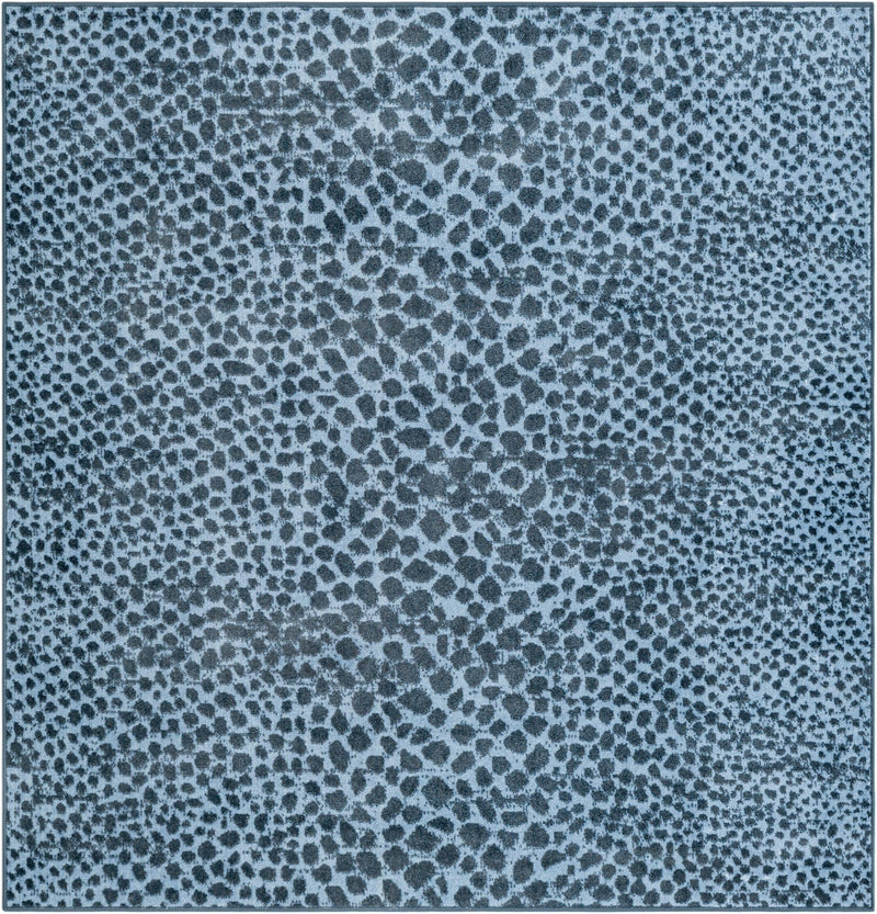 Aegean Elegance Washables Collection Area Rug - Mykonos Square Navy Blue lifestyle 51
