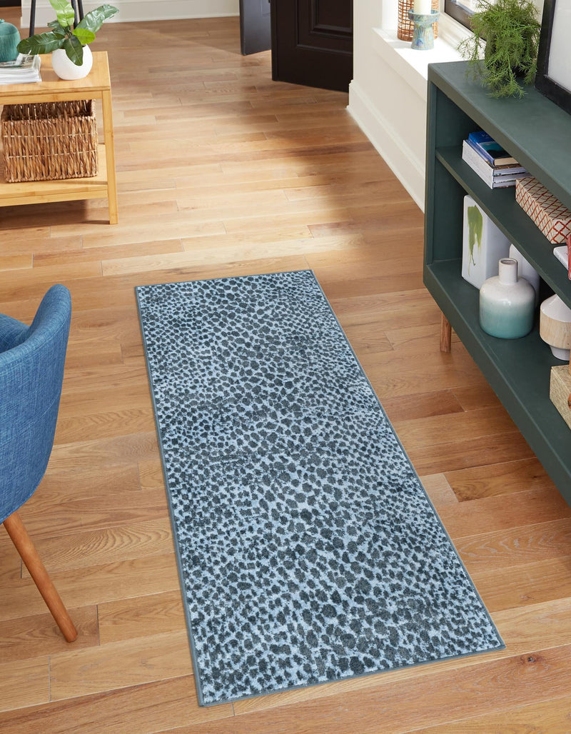 Aegean Elegance Washables Collection Area Rug - Mykonos Runner Navy Blue lifestyle 59