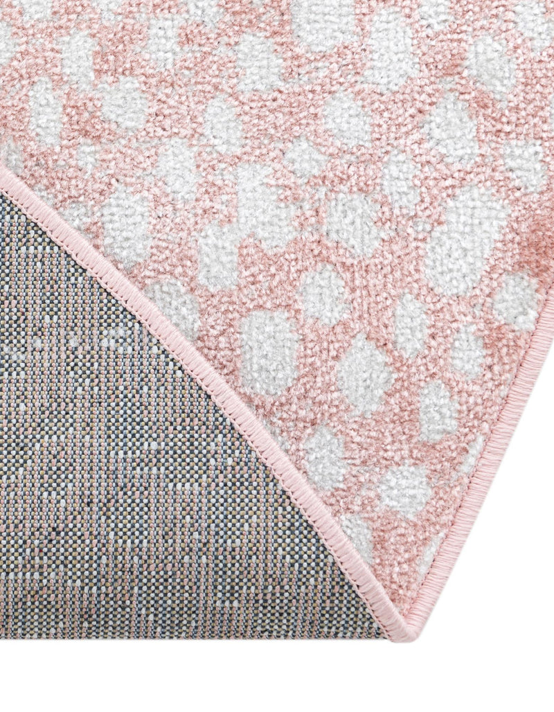 Aegean Elegance Washables Collection Area Rug - Mykonos Round Rose Pink lifestyle 92