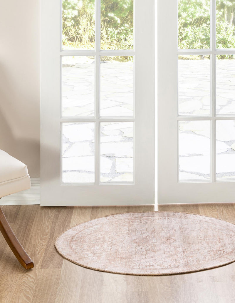 Heritage Elegance Collection Area Rug - Windsor (Beige) Oval Beige lifestyle 23