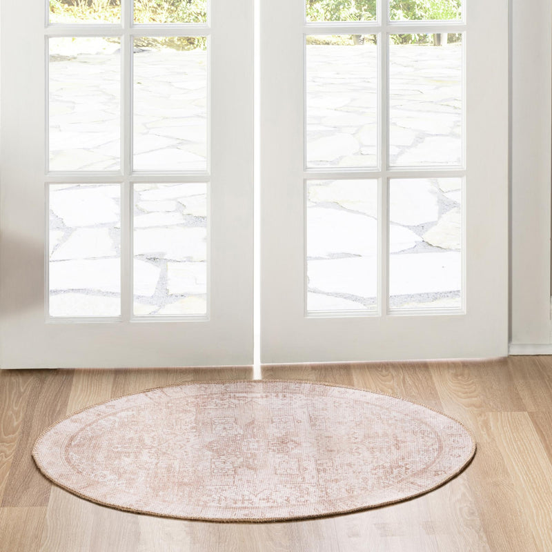 Heritage Elegance Collection Area Rug - Windsor (Beige) Oval Beige lifestyle 71