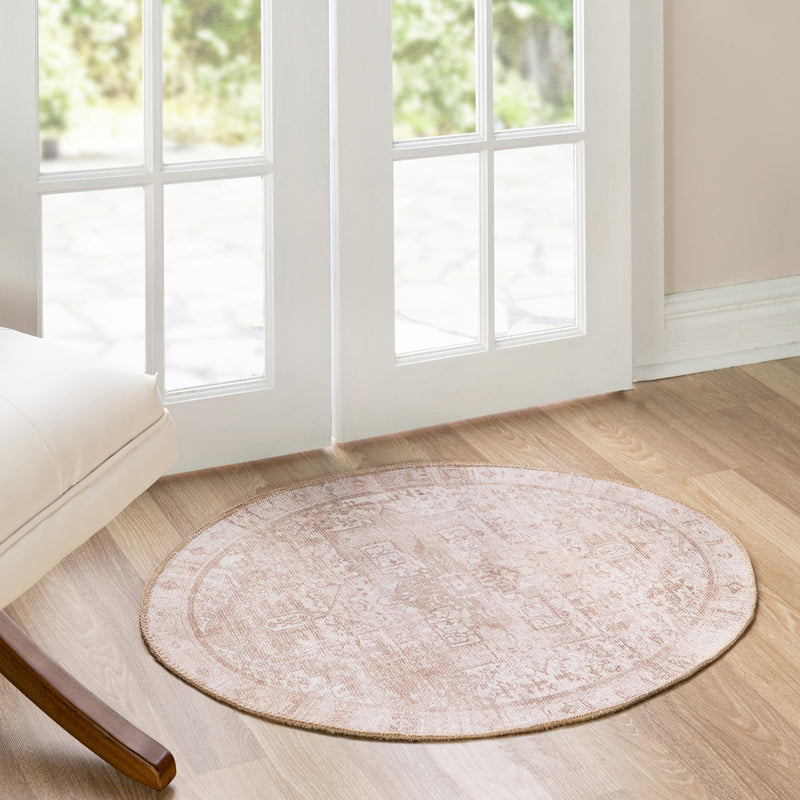 Heritage Elegance Collection Area Rug - Windsor (Beige) Oval Beige lifestyle 75