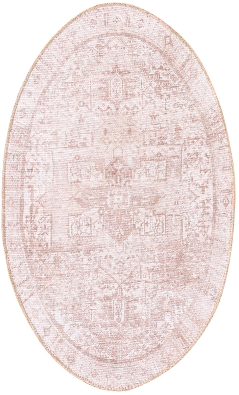 Heritage Elegance Collection Area Rug - Windsor (Beige) Oval Beige lifestyle 19