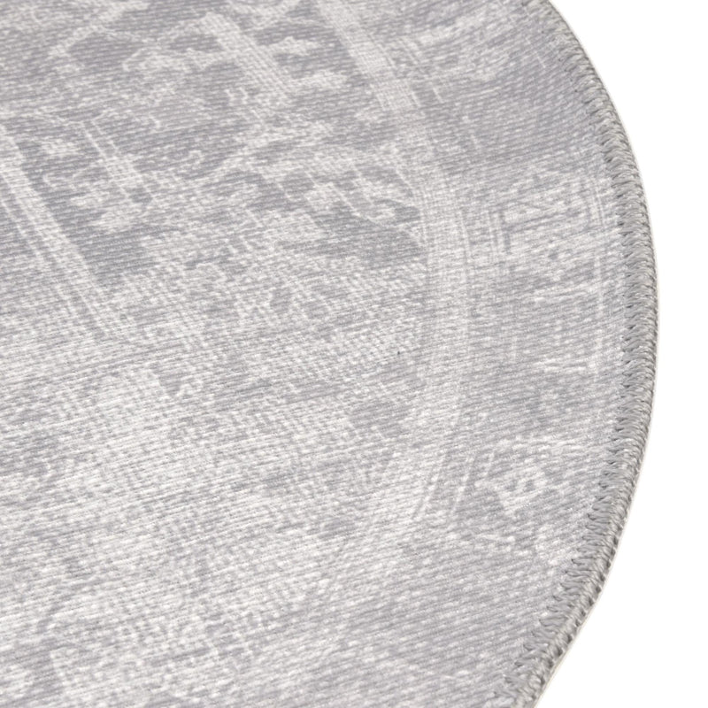 Heritage Elegance Collection Area Rug - Windsor (Gray) Oval Gray lifestyle 36