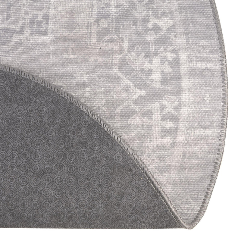 Heritage Elegance Collection Area Rug - Windsor (Gray) Oval Gray lifestyle 44