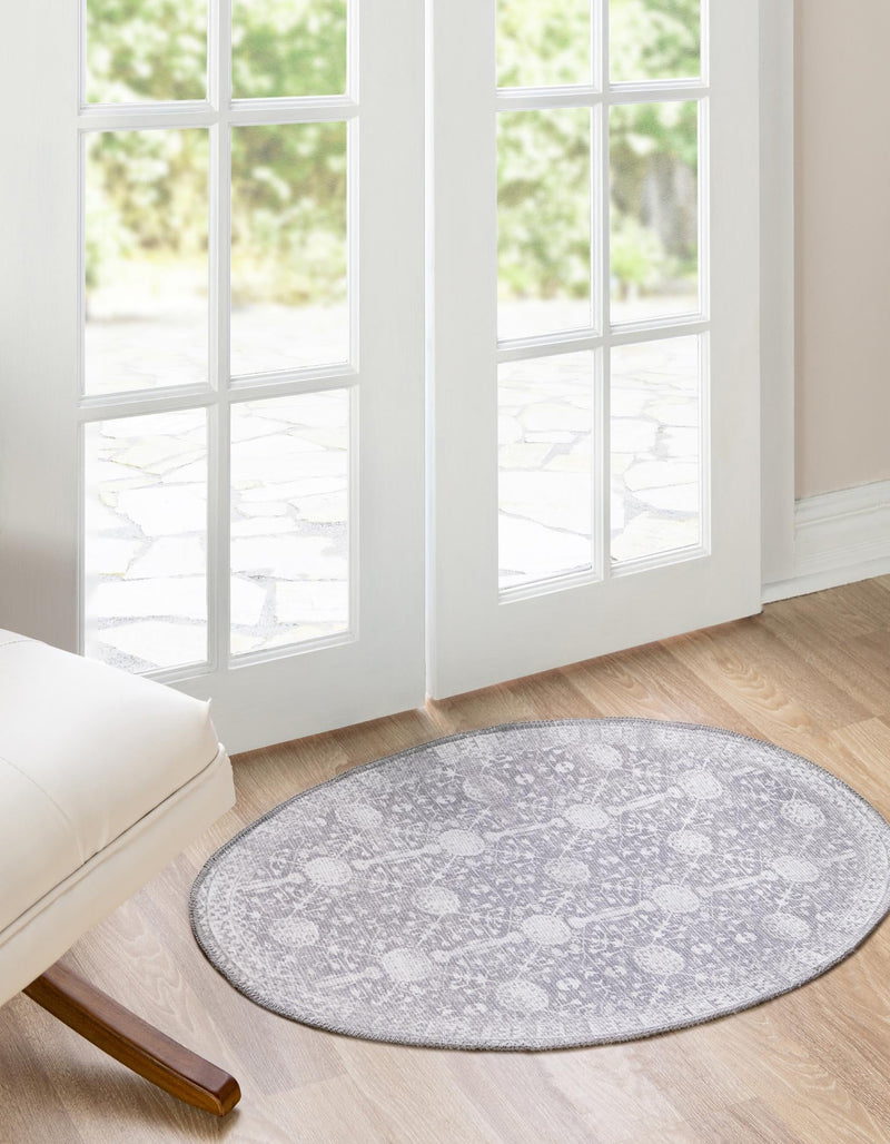 Heritage Elegance Collection Area Rug - Chatsworth Oval Gray lifestyle 65