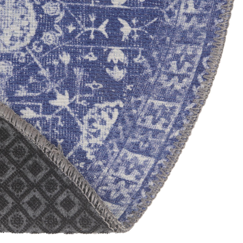 Heritage Elegance Collection Area Rug - Chatsworth Oval Navy Blue lifestyle 72
