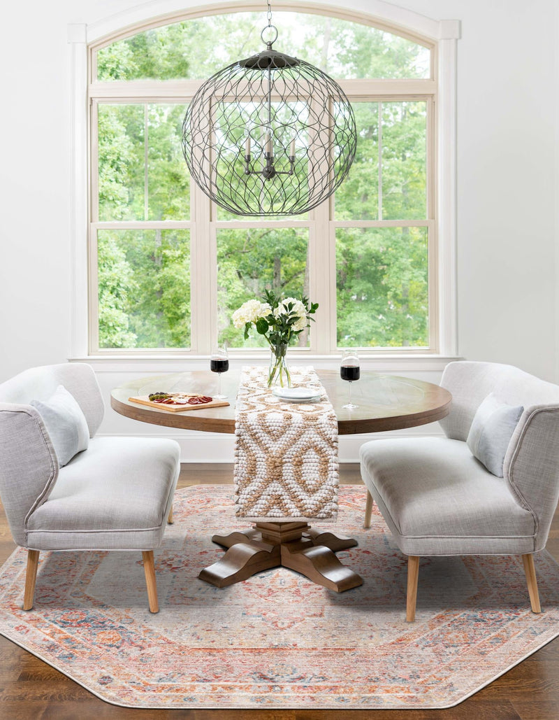 Regal Estates Collection Area Rug - Monarch Octagon Multi lifestyle 56