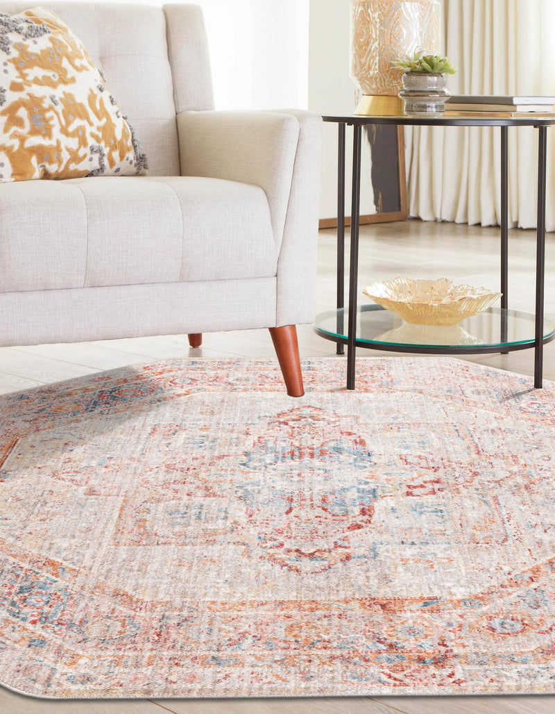 Regal Estates Collection Area Rug - Monarch Octagon Multi lifestyle 68