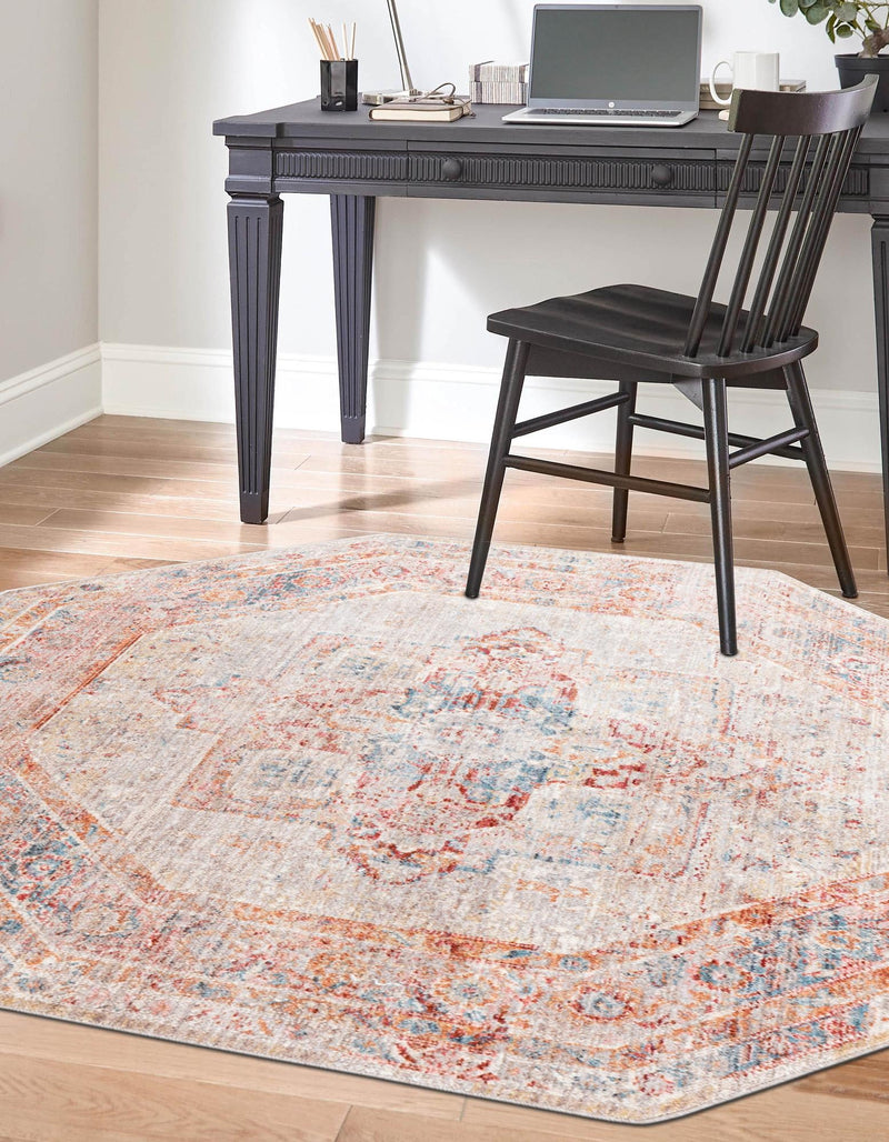 Regal Estates Collection Area Rug - Monarch Octagon Multi lifestyle 74