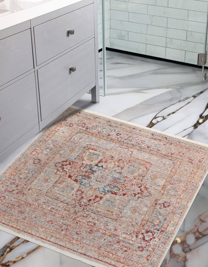 Regal Estates Collection Area Rug - Monarch Square Multi lifestyle 39