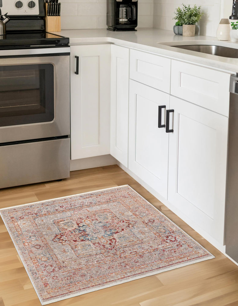 Regal Estates Collection Area Rug - Monarch Square Multi lifestyle 85