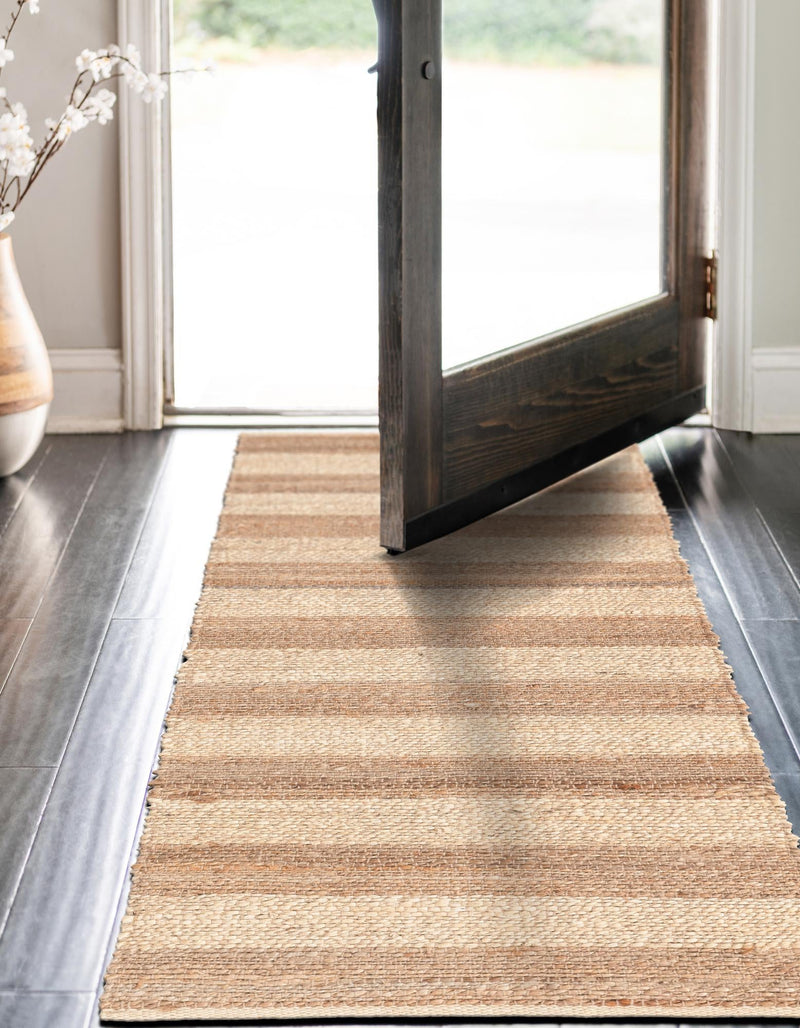 Woven Seaside Jute Collection Area Rug - Nantucket Runner Natural Ivory lifestyle 50