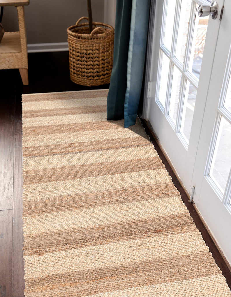Woven Seaside Jute Collection Area Rug - Nantucket Runner Natural Ivory lifestyle 60