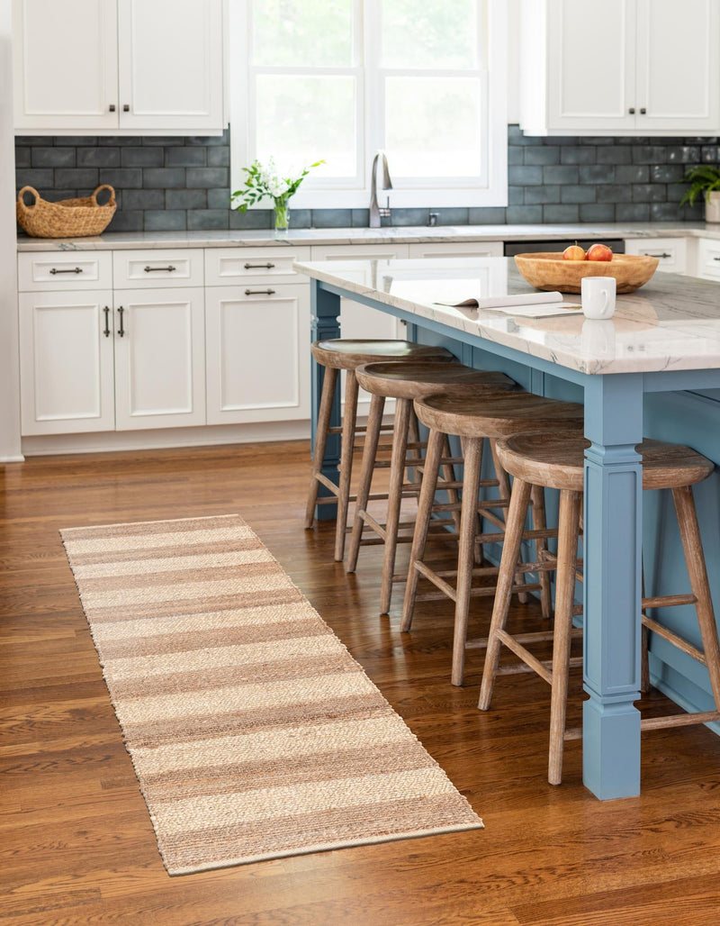 Woven Seaside Jute Collection Area Rug - Nantucket Runner Natural Ivory lifestyle 66