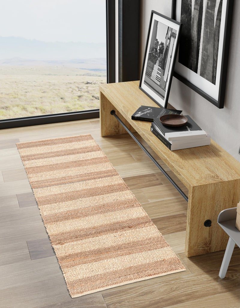 Woven Seaside Jute Collection Area Rug - Nantucket Runner Natural Ivory lifestyle 72