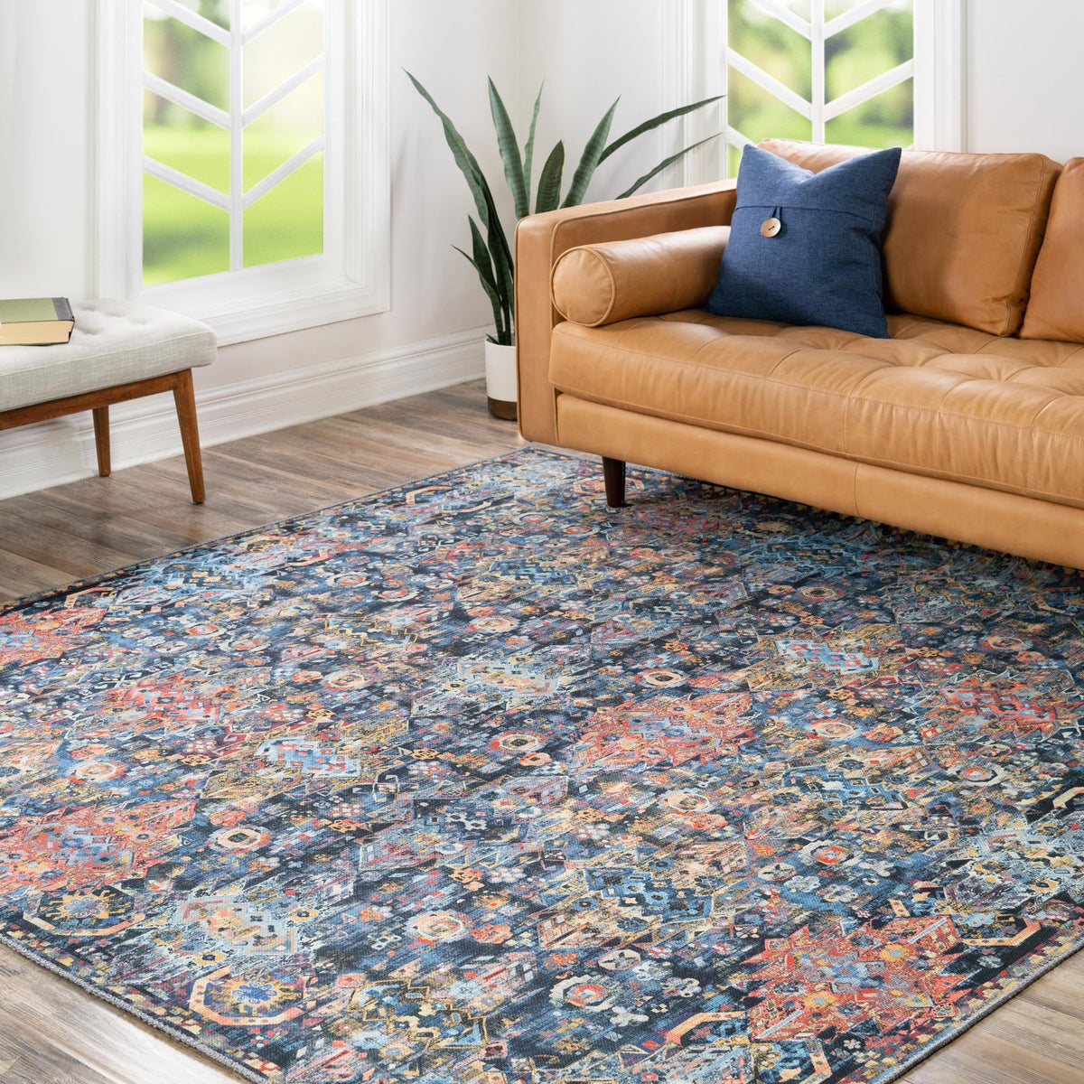 Heritage Elegance Collection Area Rug - Potala Square Multi lifestyle 91