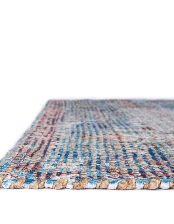 Savannah Threads Collection Area Rug - Tybee Rectangle Teal blue lifestyle 26