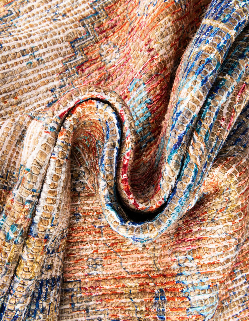 Savannah Threads Collection Area Rug - Charleston Rectangle Orange Yellow lifestyle 15