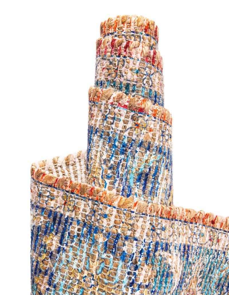 Savannah Threads Collection Area Rug - Charleston Rectangle Orange Yellow lifestyle 18