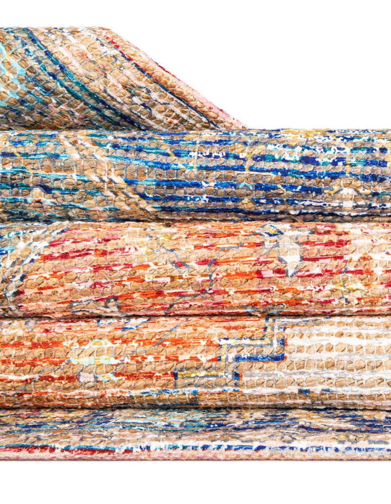 Savannah Threads Collection Area Rug - Charleston Rectangle Orange Yellow lifestyle 21