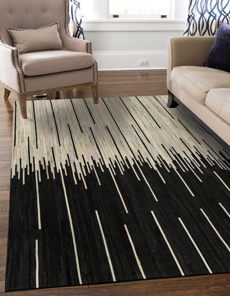 Savannah Hideaway Collection Area Rug - Savannah Rectangle Black White lifestyle 10