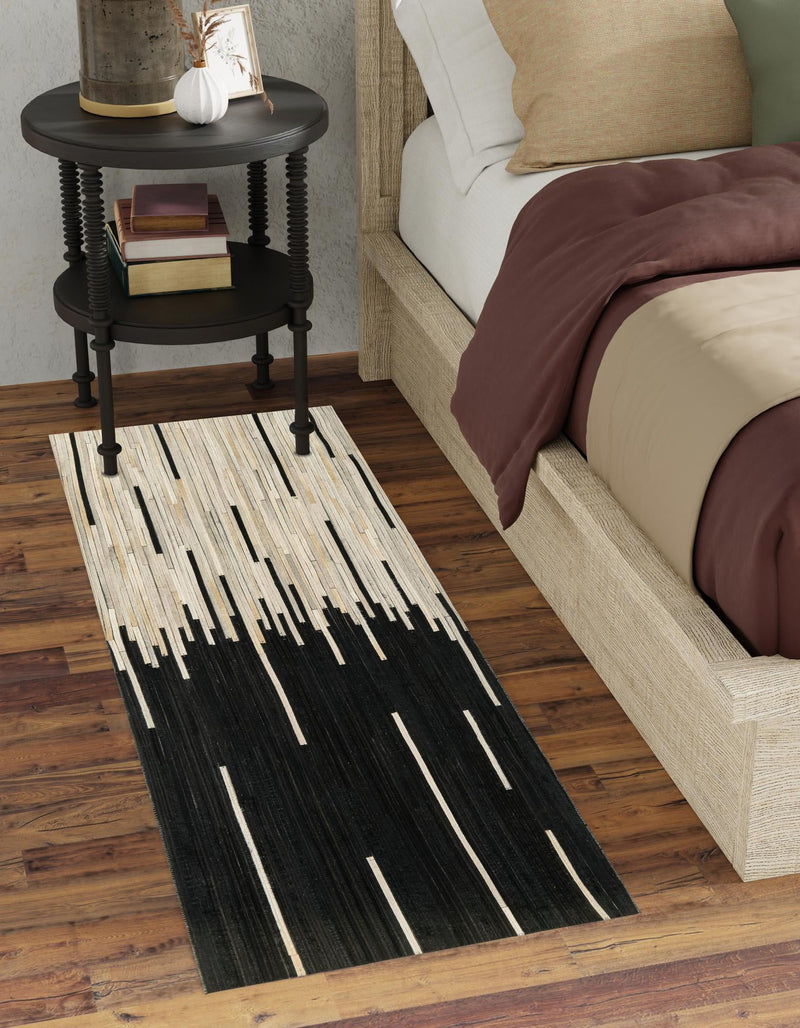 Savannah Hideaway Collection Area Rug - Savannah Runner Black White lifestyle 27