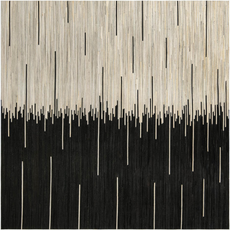 Savannah Hideaway Collection Area Rug - Savannah Square Black White lifestyle 26