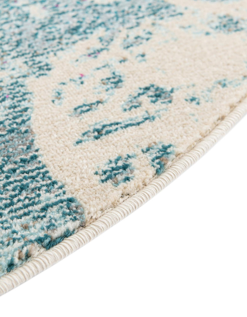 Sorrento Shores Collection Area Rug - Vico Round Light Blue lifestyle 65