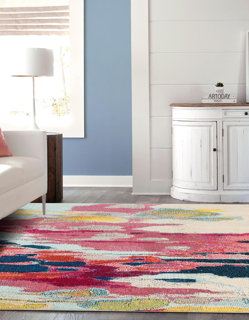 Marrakesh Elegance Collection Area Rug - Skhirat Square Pink lifestyle 32