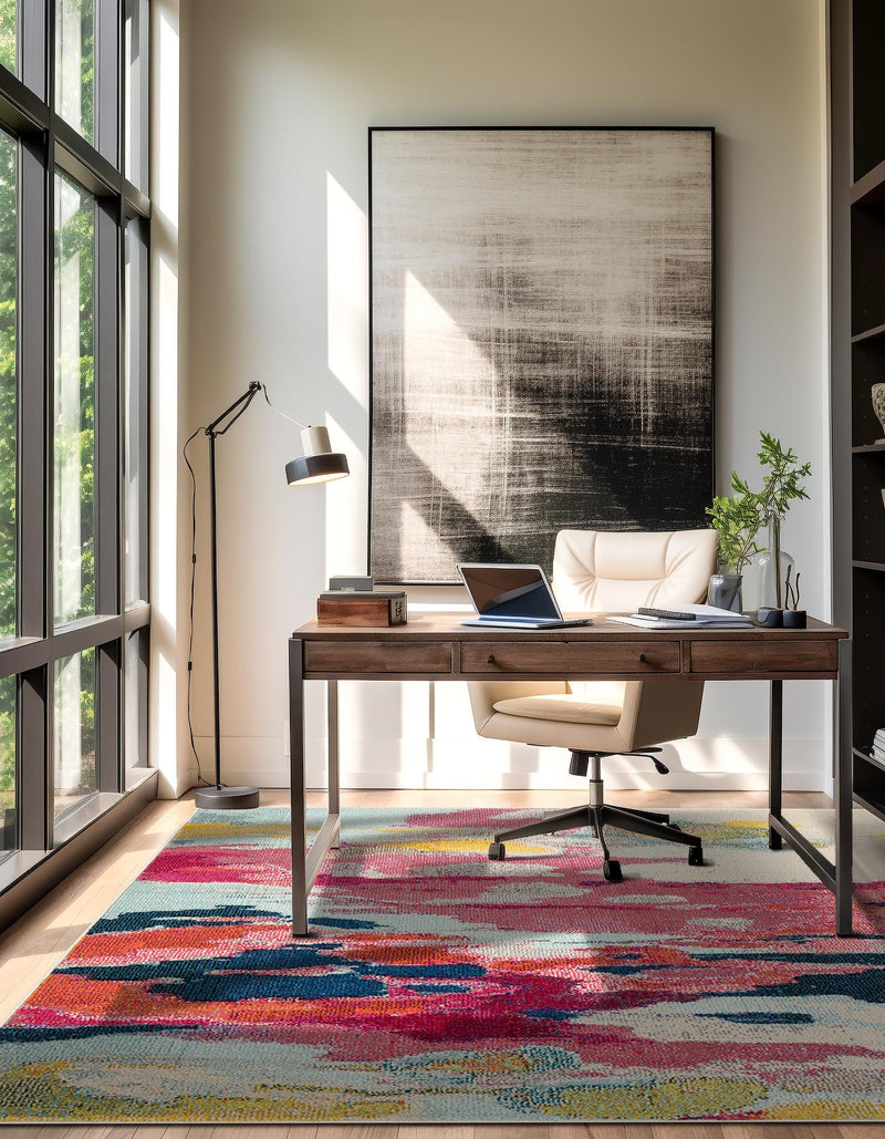 Marrakesh Elegance Collection Area Rug - Skhirat Square Pink lifestyle 36