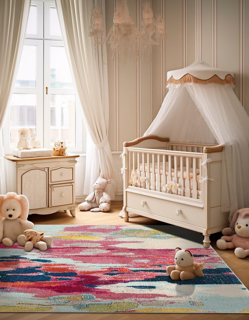 Marrakesh Elegance Collection Area Rug - Skhirat Square Pink lifestyle 51