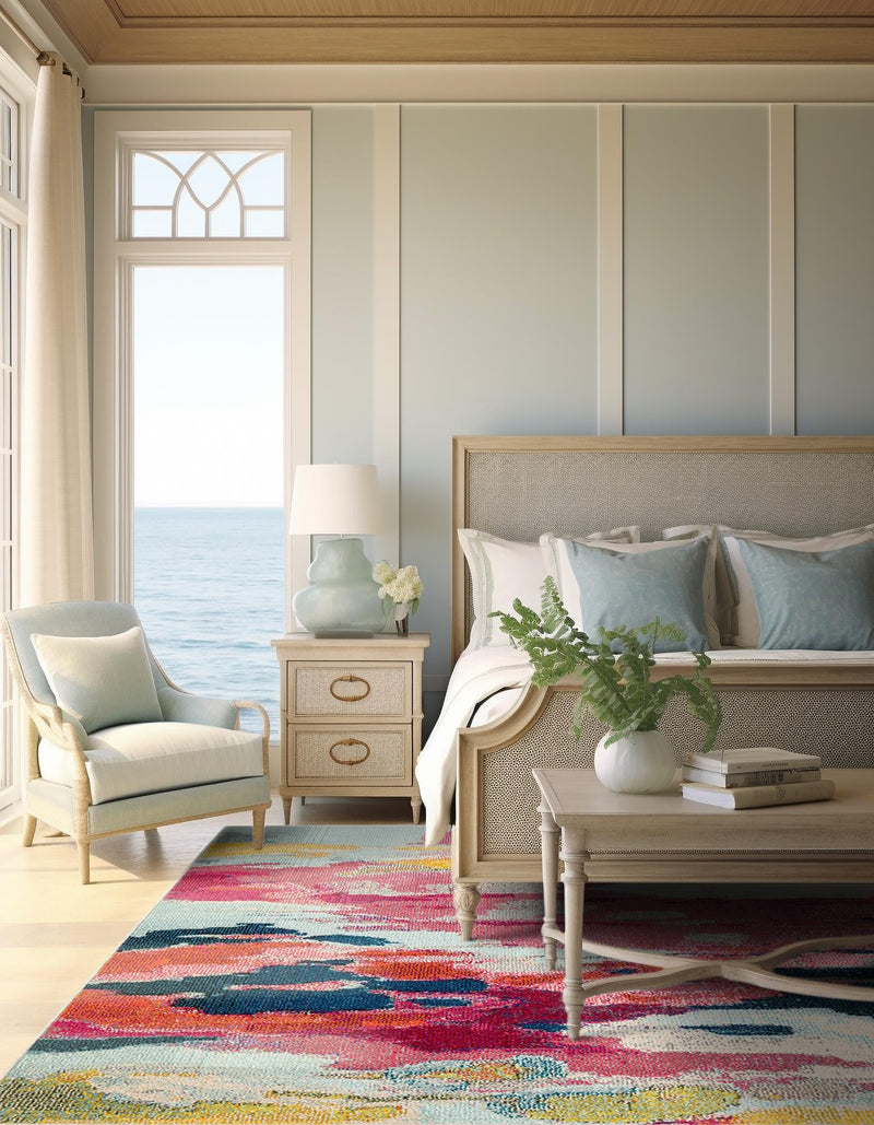 Marrakesh Elegance Collection Area Rug - Skhirat Square Pink lifestyle 54