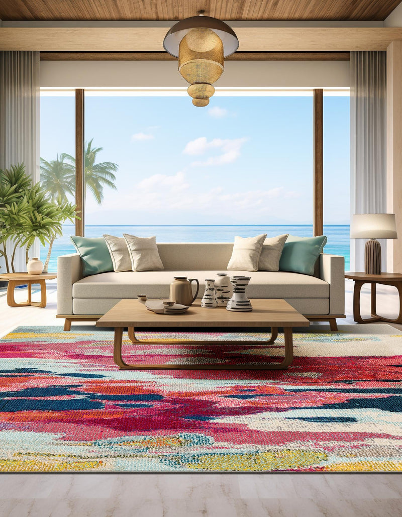 Marrakesh Elegance Collection Area Rug - Skhirat Square Pink lifestyle 57
