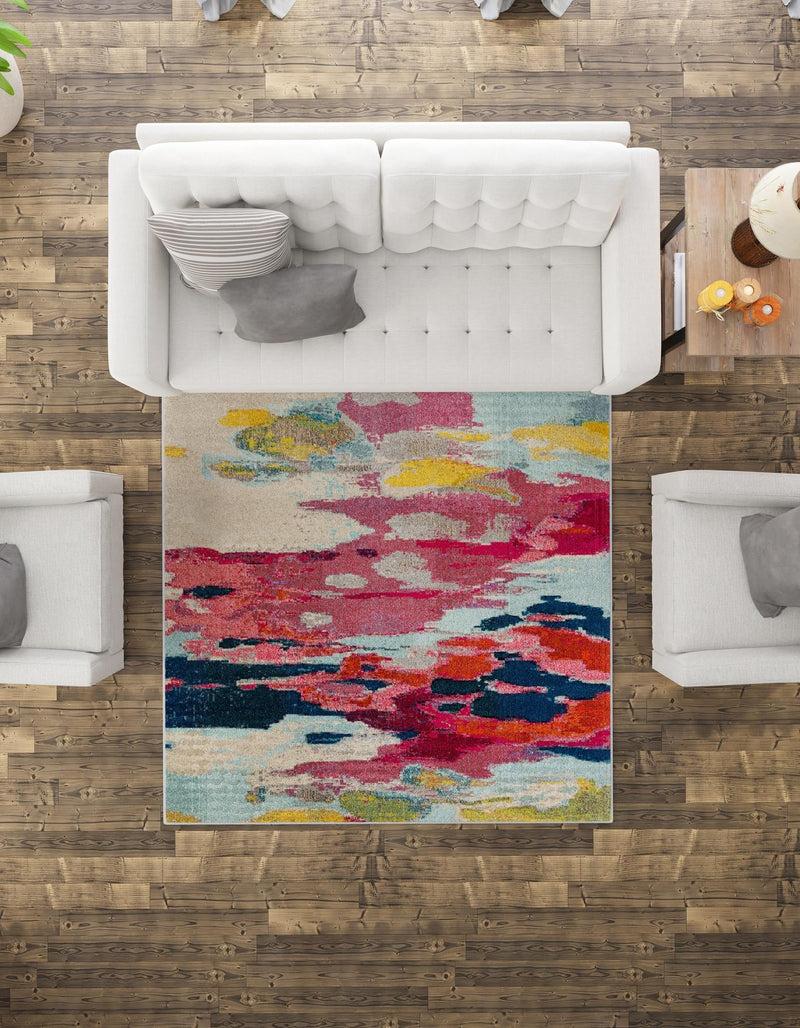 Marrakesh Elegance Collection Area Rug - Skhirat Square Pink lifestyle 75