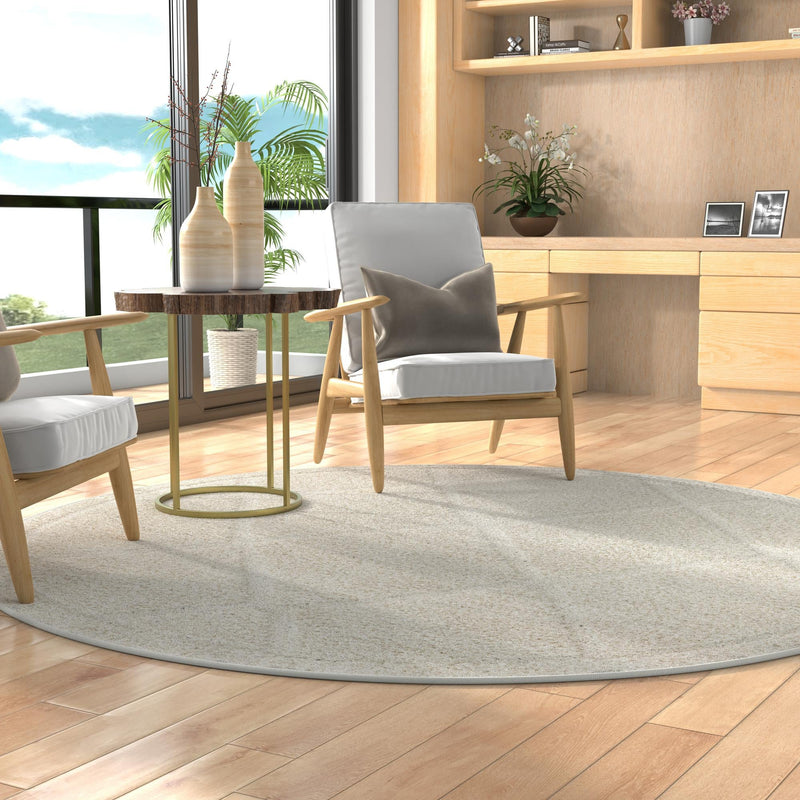 Trellis Haven Collection Area Rug - Havenwood Round Ivory lifestyle 129