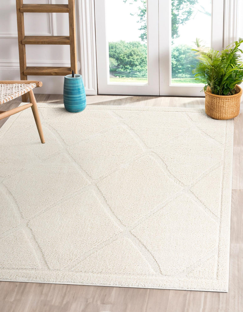 Trellis Haven Collection Area Rug - Havenwood Square Ivory lifestyle 81