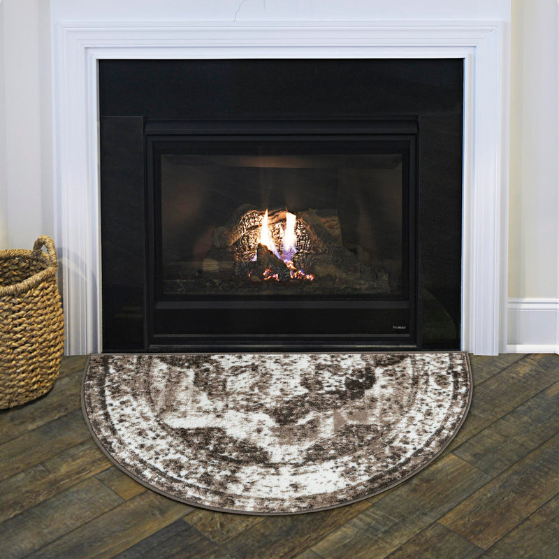 Riviera Elegance Collection Area Rug - Menton (Light Brown) Hearth Light Brown lifestyle 23