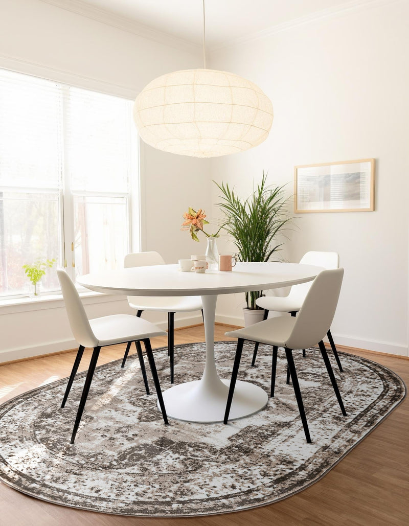 Riviera Elegance Collection Area Rug - Menton (Light Brown) Oval Light Brown lifestyle 13