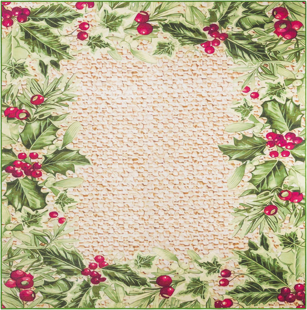 Belizean Tropics Outdoor Rugs Collection Area Rug - Ambergris Square Beige and Green lifestyle 19