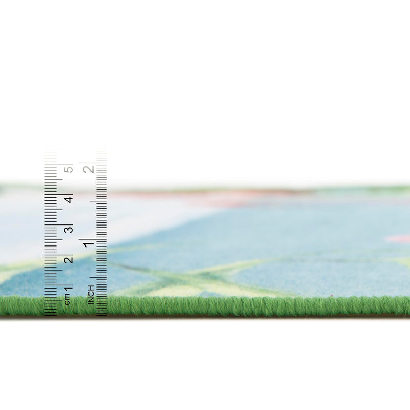 Belizean Tropics Outdoor Rugs Collection Area Rug - Placencia Rectangle Blue and Green lifestyle 8
